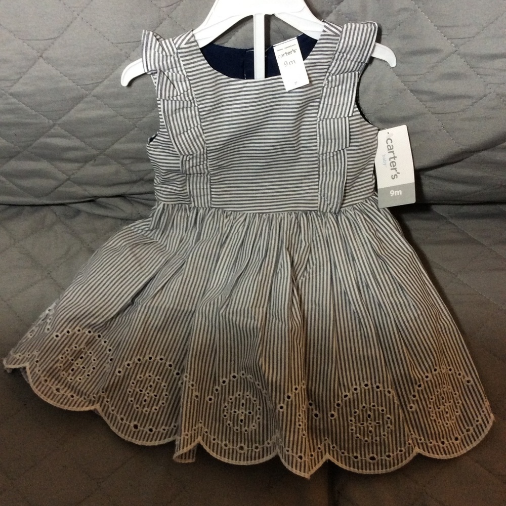 Baby Girl Carter's Striped Eyelet Dress